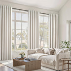 Topfinel 108 Inch Extra Long Ivory Birch Curtains - Image 3