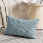 Fancy Homi 2 Packs Light Blue Lumbar Decorative Throw Pillow Covers 16x26 Inch - Image 2