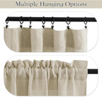 RYB HOME Swag Valances Short Linen Curtains - Image 5