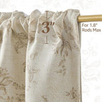 jinchan Amlie Floral Linen Valance Curtain Farmhouse Kitchen Valance - Image 8