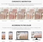 BOURINA Pink Throw Blanket 50 x70 Inches Jacquard Argyle Throw Textured Solid - Image 7