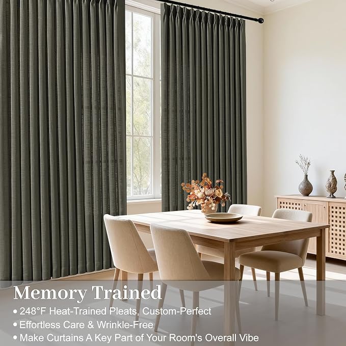 Pinch Pleated Curtains 90 Inch Length - Image 4