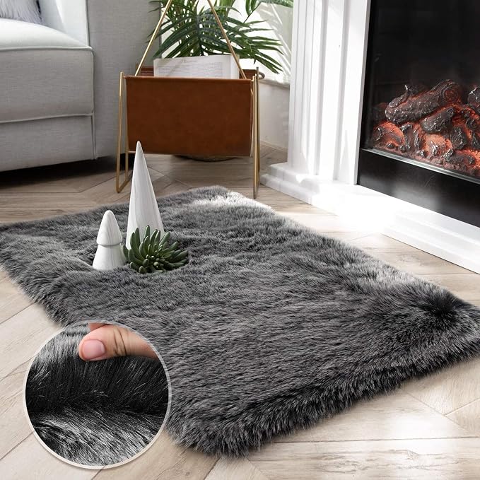 Ashler HOME DECO Soft Fox Faux Fur Chair Couch Cover Area Rug by AshlerHomeDeco