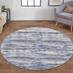 KOZYFLY Modern Abstract Round Washable Rug 5Ft, Non-Slip Soft Kitchen Bathroom - Image 7