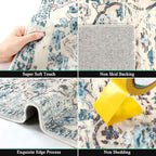 HEBE Hallway Runner Rug 2'8''x12' Washable Vintage Distressed Area Rugs Non - Image 3
