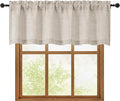 OWENIE Linen Valances for Windows 1 Pcs 18 Inch Length, Light Filtering by OWENIE