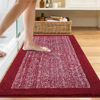 48x24 Long Bathroom Rugs Washable Non Slip, Soft Absorbent Quick Dry Mats - Image 2