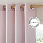 NICETOWN Blush Pink Short Linen Curtains - Image 2