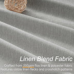 Topfinel Grey Linen Blackout Curtains 90 Inches Long - Image 2