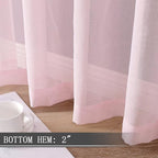 Tollpiz Short Sheer Curtain Linen Textured Bedroom Curtains Sheer Light - Image 4