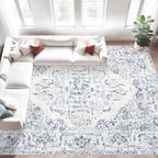 9x12 Area Rugs for Living Room: Washable Rug Vintage Large Rugs Soft Non Slip by MXSANYOORUG