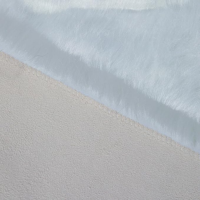 linmopm Faux Fur Rug Sheepskin Shag Fluffy Fuzzy White 3x4 ft Rugs - Image 5