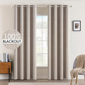 MIULEE Blackout Curtains for Bedroom Polyester Texture Thermal Insulated by MIULEE