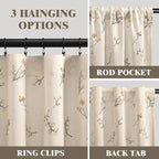 Floral Embroidered Linen Blend Curtains - Image 5