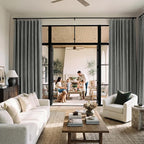 RYB HOME 100% Blackout Linen Textured Curtains 96 inches Long, Thermal - Image 6