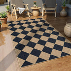 Lahome Colette Checkered Easy Jute 3x5 Outdoor Patio Rug, Washable Rugs - Image 7