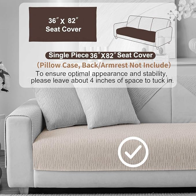 Soft Waterproof Chenille Cover Washable, Non Slip Sectional Sofa Covers - Image 2