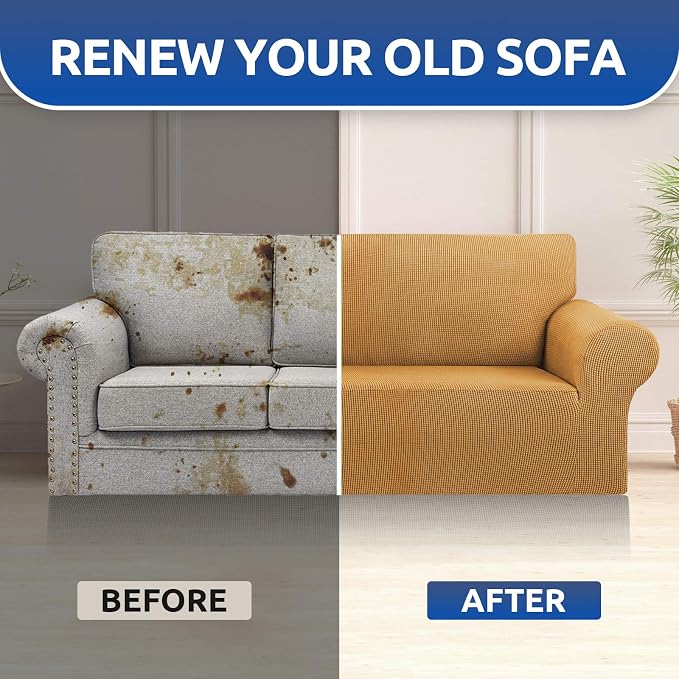 KEKUOU Stretch Oversized Sofa Slipcover 1 Piece Couch Sofa Cover Furniture - Image 4
