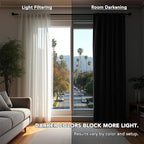 Deconovo Blackout Curtains, Thermal Insulated, W70 x L84 2 Panels, Back Tab - Image 3
