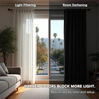 Deconovo Blackout Curtains, Thermal Insulated, W38 x L84 2 Panels, Back Tab - Image 3