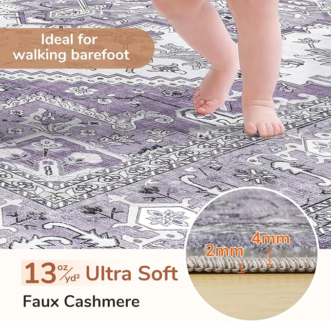 OPPODREAM Soft 6x9 Area Rugs, Washable Rug 6x9 - Image 2