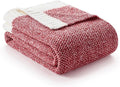 Snuggle Sac Red Throw Blanket for Couch, Super Soft Warm Christmas Red Blankets by SnuggleSac