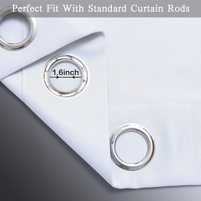 Gradient Color Ombre Blackout Curtains Black Thickening Polyester Eyelet Top - Image 5