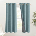 NICETOWN 100% Absolutely Blackout Linen Curtains - Image 2