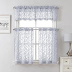 Lecloud Leia Sheer Light Grey Window Curtains - Image 7