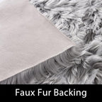 Latepis Grey Fluffy Rugs for Bedroom Rug Runner 2x5 Faux Sheepskin Fur Furry - Image 3