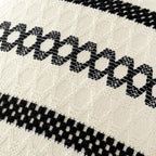 MIULEE Set of 2 Black Boho Decorative Pillow Covers 18x18 Inch Farmhouse Rustic - Image 4