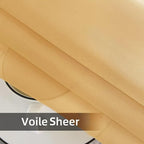 youleyar Solid Sheer Rod Pocket Curtain Voile Draperies 2 Panels White Beige - Image 5