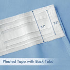 MIULEE Sky Blue Back Tab Blackout Curtains 108 Inch Long 2 Panels Set - Image 4
