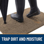 OLANLY Dog Door Mat for Muddy Paws 40x32, Absorbs Moisture and Dirt, Absorbent - Image 2