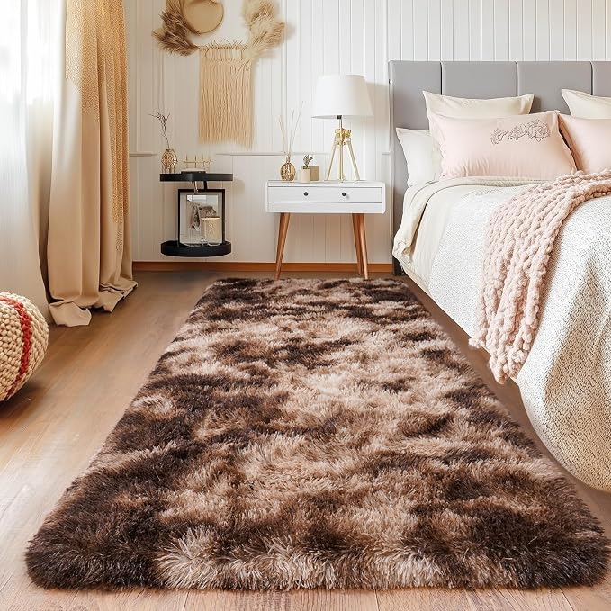 Runner Rugs for Bedroom, 2x6 Fluffy Throw Area Rug Non Slip for Bedside Dorm - Image 2