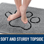 OLANLY Dog Door Mat for Muddy Paws 24x16, Paw Print Design, Absorbs Moisture - Image 4