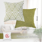 HPUK Decorative Throw Pillow Covers Set of 4 Geometric Design Linen Cushion - Image 3