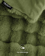 Ultra Soft Cozy Faux Fur Throw Blanket, Fuzzy Plush Thick Bubble Blanket - Image 6