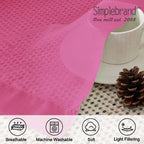 Simplebrand Hot Pink Sheer Curtains 63 Inch Length 2 Panels, Rod Pocket Solid - Image 4