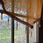 Molaxhome Swag Curtain 51 inch Length Rod Pocket Scalloped Curtain Valance - Image 6
