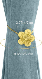 Lewondr Vintage Magnetic Curtain Tieback, 1 Pair Resin Flower Curtain Drapery - Image 8