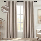 Topfinel 100 Inch Long Blackout Country Curtains by Topfinel