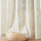 jinchan Floral Curtains 96 Inches Long Mustard Yellow Flower Linen Farmhouse - Image 8