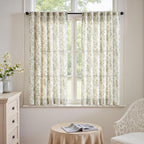 jinchan Linen Blend Floral Curtains by JINCHAN