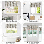 jinchan Linen Valance Curtain for 16 Inch Rustic Farmhouse Country Windows for - Image 3
