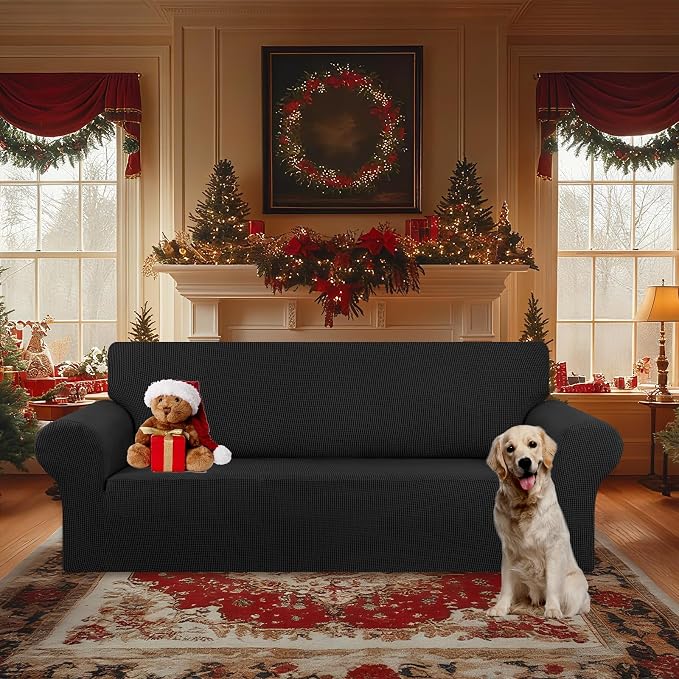 KEKUOU Stretch Oversized Sofa Slipcover 1 Piece Couch Sofa Cover Furniture - Image 2