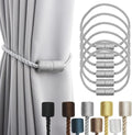 6 Pack Grey Strong Magnetic Curtain Tiebacks Outdoor Elegant Decorative Tie by CurtainTiebacks