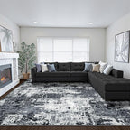 Washable Area Rugs 8'x10' Non-Slip Modern Abstract Soft - Image 8
