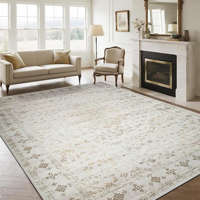 Washable Rugs 8x10 Area Rugs for Living Room, Rugs for Bedroom, Large Carpets by Srugn