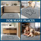 OLANLY Dog Door Mat for Muddy Paws 48x30, Paw Print Design, Absorbs Moisture - Image 8